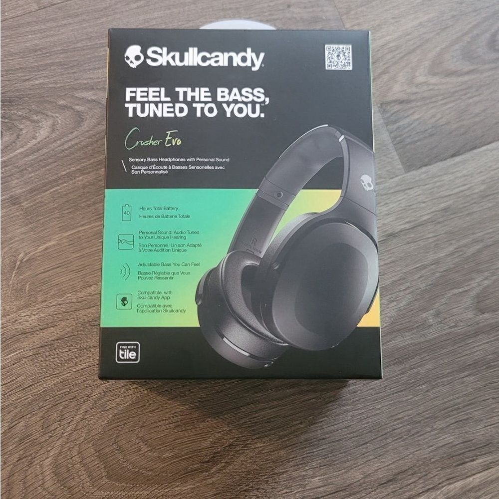 Skullcandy Crusher Evo  XT Wireless Over-Ear Bluetooth Headphones S6EVW-R740 NEW